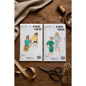 Vintage‎ Kwik Sew Sewing Pattern Lot Factory Sealed Uncut Misses Tops Cover Up